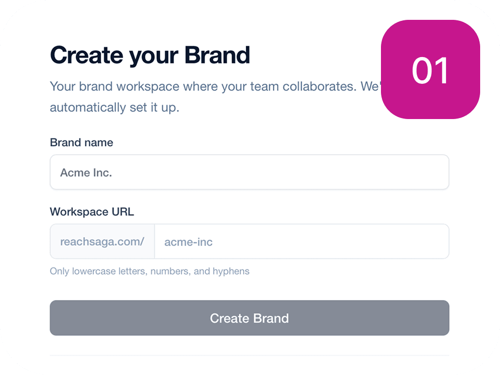 Add your organization and domain